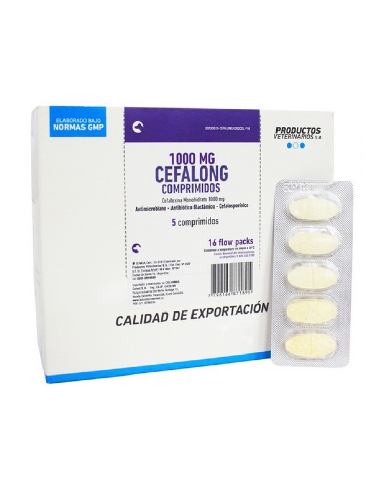 Cefalong 1000 Mg Blister X 5 Tabletas