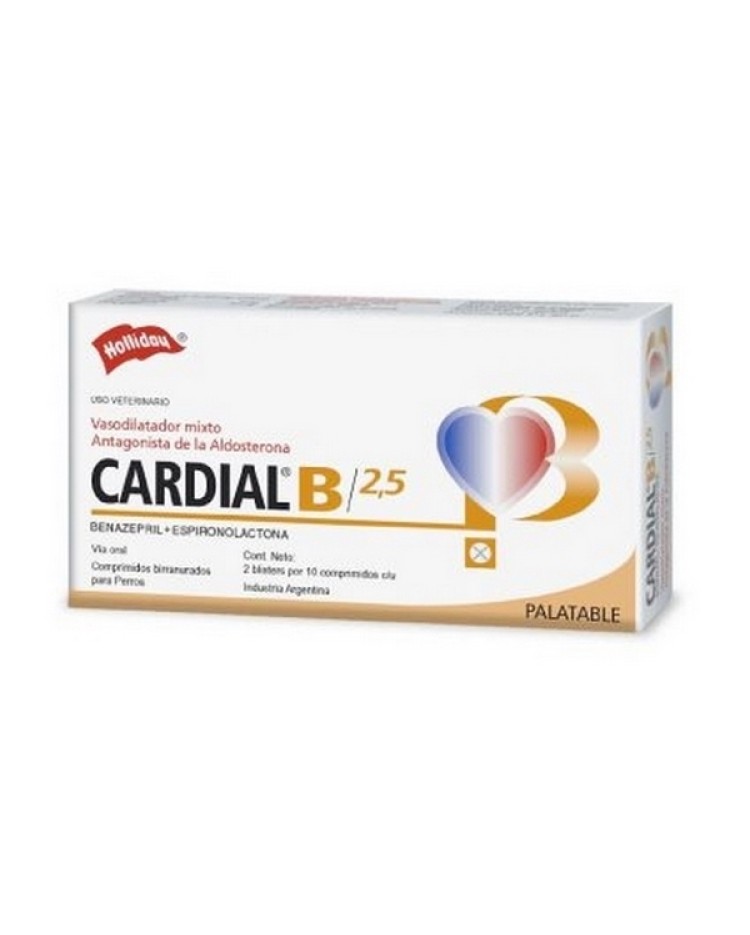 Cardial B 2,5 Mg 20 Comprimidos