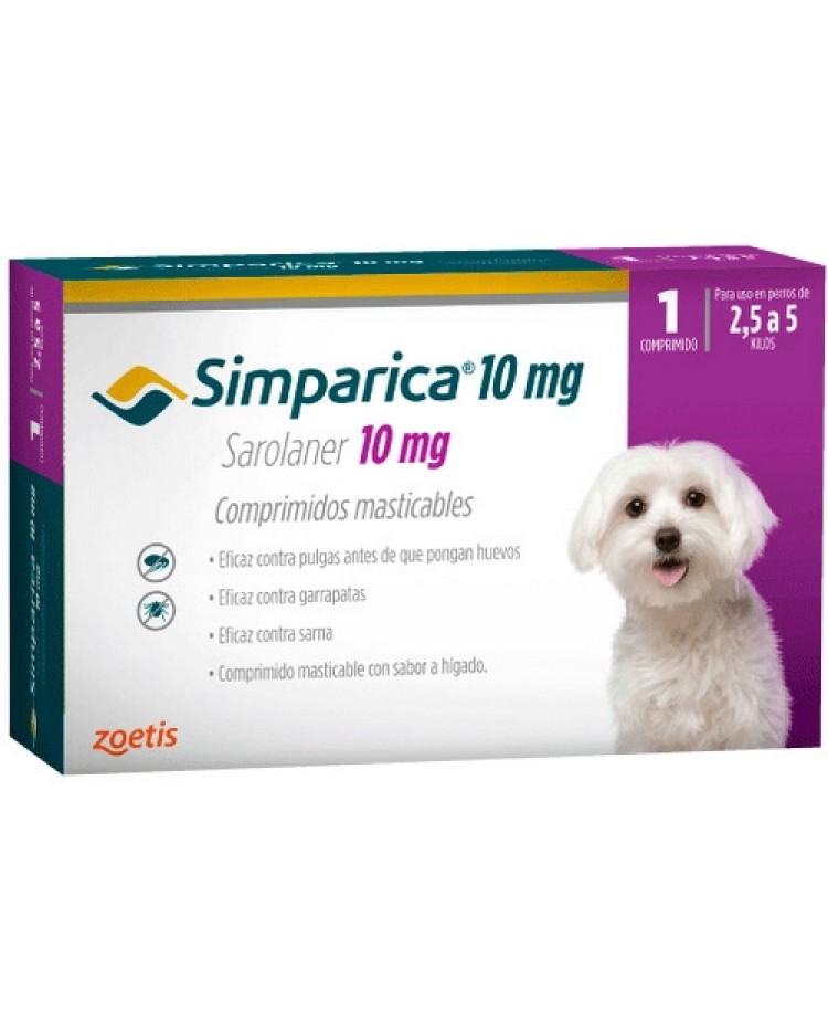 Simparica Morada 10 Mg 2.5 - 5 Kg