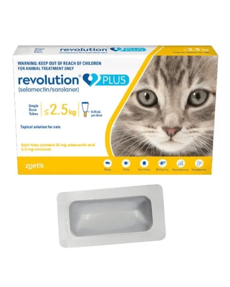 Revolution Plus Gatos Amarillo 1,25 - 2,5 Kg